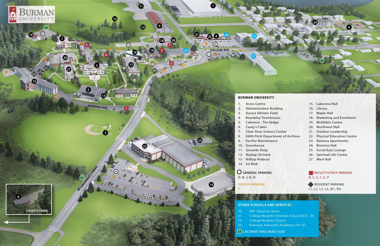 Campus Map Burman University